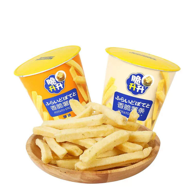 Crispy French fries 50g cup honey butter original flavor crispy puffed French fries potato chips non-fried Net red snacks