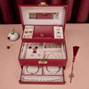 2025 New Jewelry Box Small Lockable Portable Wedding High-End Jewelry Storage Box Bracelet Necklace Jewelry Box