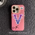 Purple big v trendy brand-colored silver imd-pink and tender