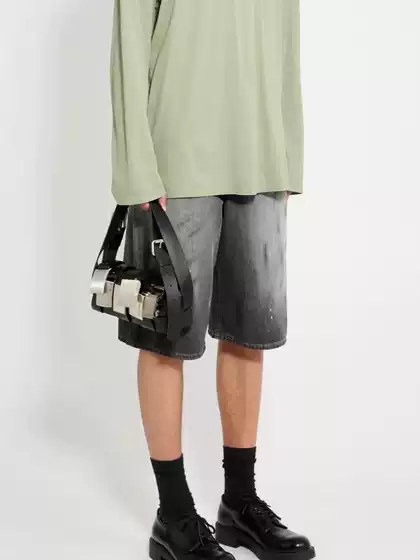 High-Quality Ac Vintage-Style Black Splatter Casual Shorts, Unisex Retro American Versatile Summer Shorts