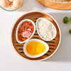 Ceramic Fan-shaped Steaming Box, Steamed Egg Bowl with Lid, One Pot, Three Steamer, Rice Cooker Special Bowl, Steamed Rice Bowl, Steamed Vegetable Meat