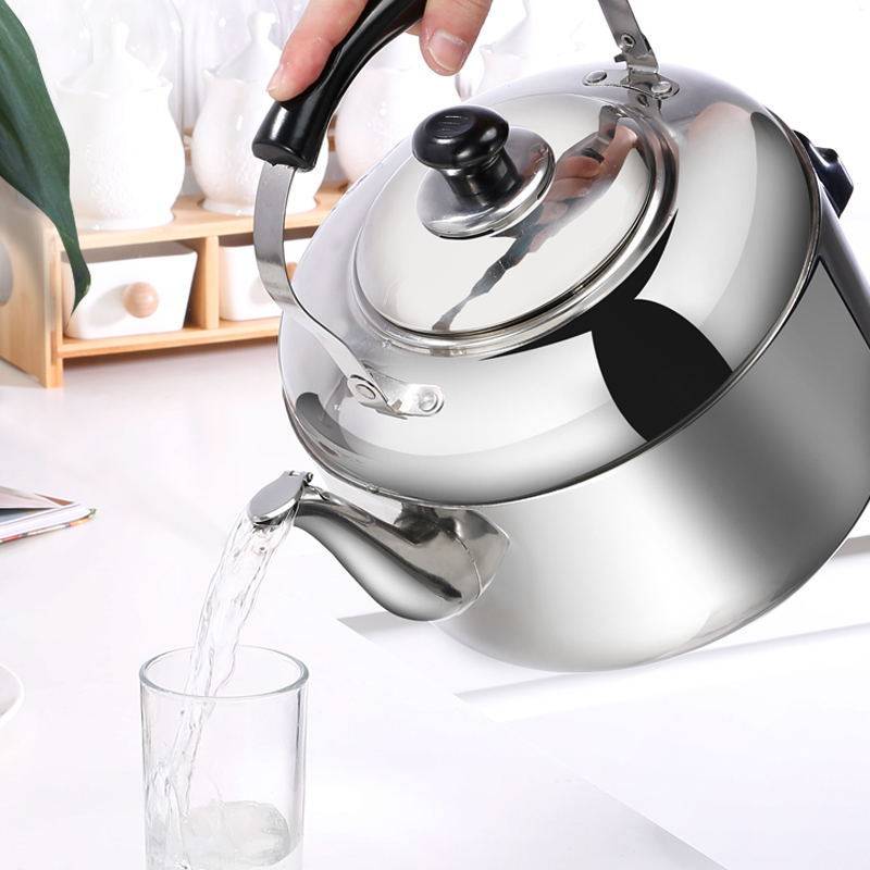 304 Vintage Whistle Stainless Steel Large Electric Kettle Dormitory Household Water Boiler Capacity Electric Teapot 10 Liters