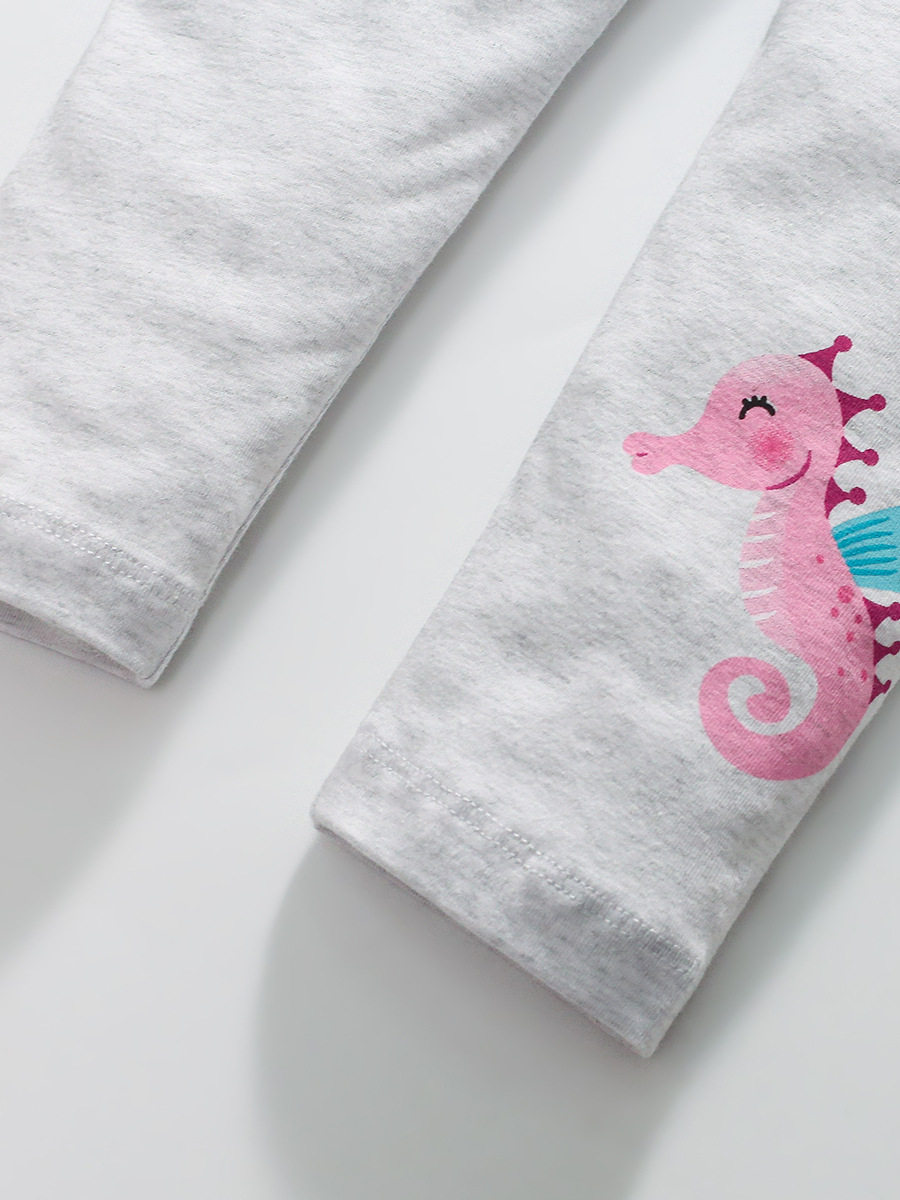 Ensemble fille d'automne sur mesure, t-shirt manche longue tout-petit, ensemble enfant dessin animé