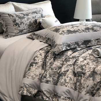 Mark Cross New Product 100-Count Long-Staple Cotton Brushed Four-Piece Set Pure Cotton Autumn and Winter Thickeneded Warm Quilt Cover