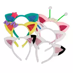 Children's Day Animal Headband New Children's Cartoon Kitten Ears Headwear Prom Party Dress Up Cute Hair Card