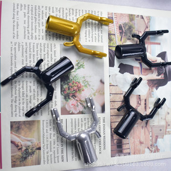 Cross-Border old thickened durable aluminum alloy clothes fork head inner hole 19mm clothes fork head multi-color optional