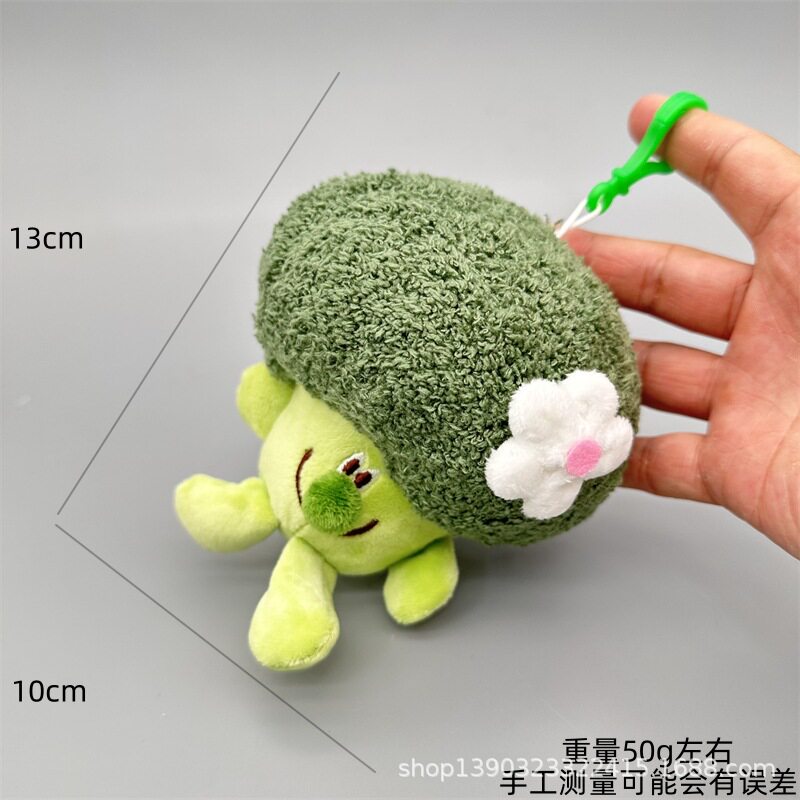 创意娃娃机毛绒公仔搞怪蔬菜系葱姜蒜挂件西蓝花钥匙扣下小礼物批