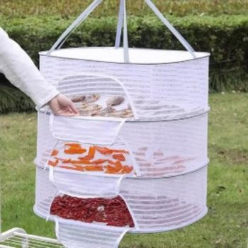 New Multifunctional Drying Basket with Zipper Closure, Outdoor Drying Net for Drying Goods, Mosquito-Proof Vegetable Drying Basket, Wholesale