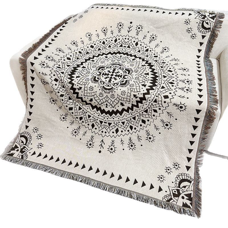 Flower plate bohemian style simple thread blanket sofa blanket single sofa blanket blanket blanket support wholesale cotton blanket