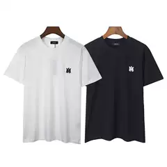 Loose Couple T-Shirt New Trendy Brand Casual Embroidered Short-Sleeve Logo Amiri Cross-Border Unisex Version