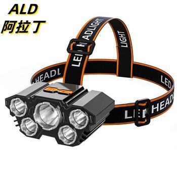 New Outdoor Strong Light Led Headlight, Long-Life Lithium Battery Head-Mounted Miner's Lamp, Outdoor Hiking Lighting