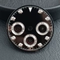 Black surface silver diamond triangle mark without mark