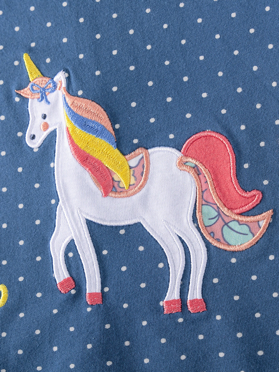 [Style] Girls' Dress, Summer Cartoon Embroidered Kids' Skirt, Cute Princess Dress