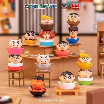 Genuine Crayon Shin-Chan Ramen Series Jenga Blind Box Nohara Shinnosuke Xiaobai Trendy Toys Wholesale