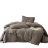 Pure Cotton Three-Layer Gauze Four-Piece Set Pure Color Simple Pure Cotton Double-Layer Gauze Quilt Cover Soft Bed Sheetss and Fitted Bed Sheetss Bedding