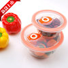 Phoenix Fresh-keeping Box Fresh-keeping Bowl suit Kitchen Microwave Oven with Lid Glass Heat-resistant Round Lunch Box