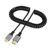 HDMI to Mini HDMI Male-To-Male Data Transmission Retractable Spring Cable 4K High-Definition Camera Single