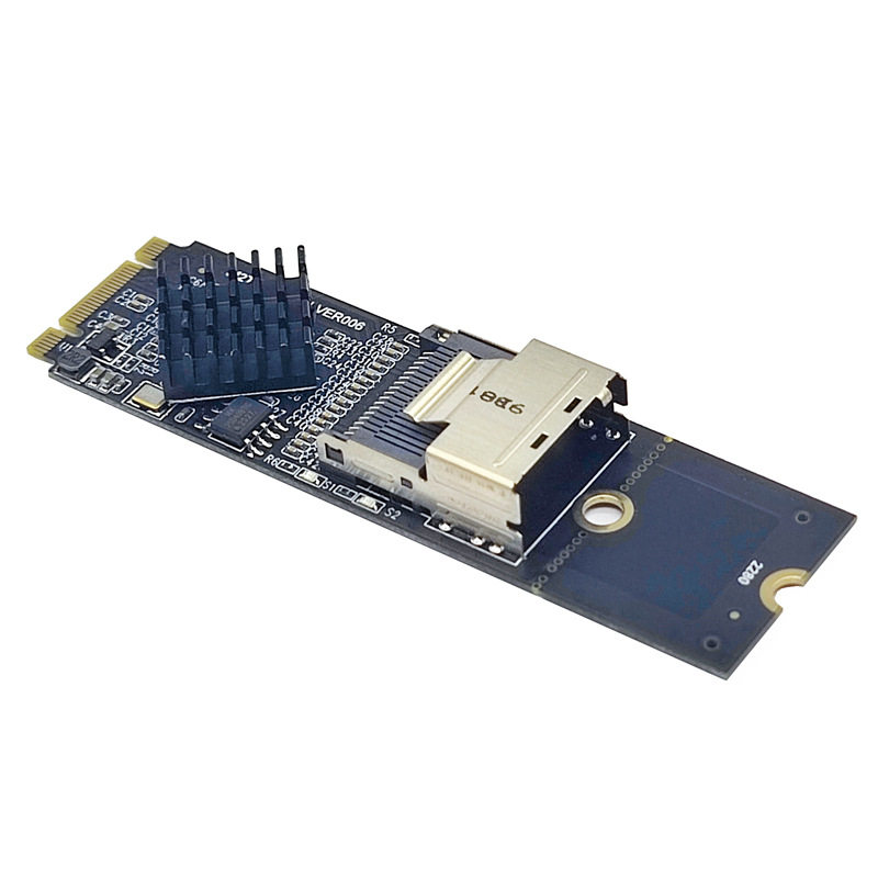 M.2 NVME ไปเป็น SFF-8087 SATA3.0 การ์ดขยาย อะแดปเตอร์ฮาร์ดดิสก์ Mini-SAS/SATA 36 พิน
