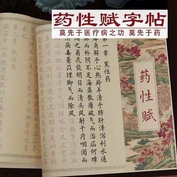 Pharmacological Calligraphy Copybook, European Regular Script Long Scroll, Traditional Chinese Medicine Classic Huangdi Nei Jing Excerpt, Great Medicine and Sincerity