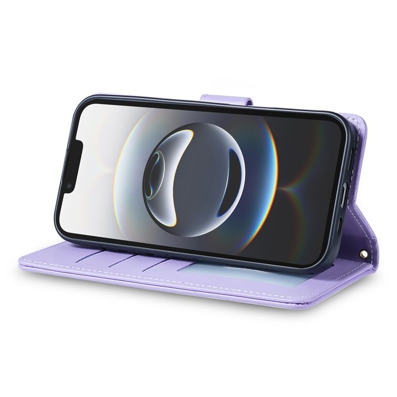 Suitable for iPhone 17 Small Fragrant Style Quilted Leather Phone Case Apple 1615 Card Holder Stand S25 Protective Case A17