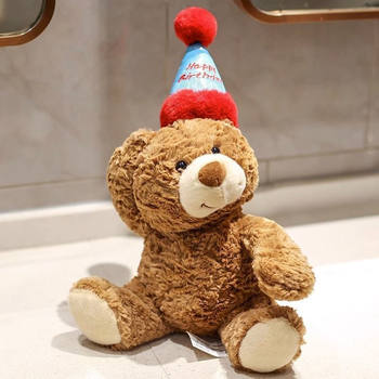 New Birthday Hat Bear Doll Teddy Bear Chestnut Bear Hug Flower Bucket Bear Christmas Birthday New Year's Day Gift