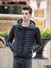 Cross-border supply new lightweight down jacket men's young and middle-aged short plus size hooded slim down jacket winter