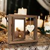 Cross-Border Wooden Rotating Commemorative Photo Frame Creative Heart-Shaped Pendant Photo Frame Display Stand Pet Photo Frame Christmas Wholesale