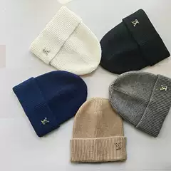 Mixed-Color, Multi-Style European and American Knitted Hats, High-Quality Cross-Border Lettered Trendy Brand Couple's Solid Color Hats, Sports Hats, Hot-Selling