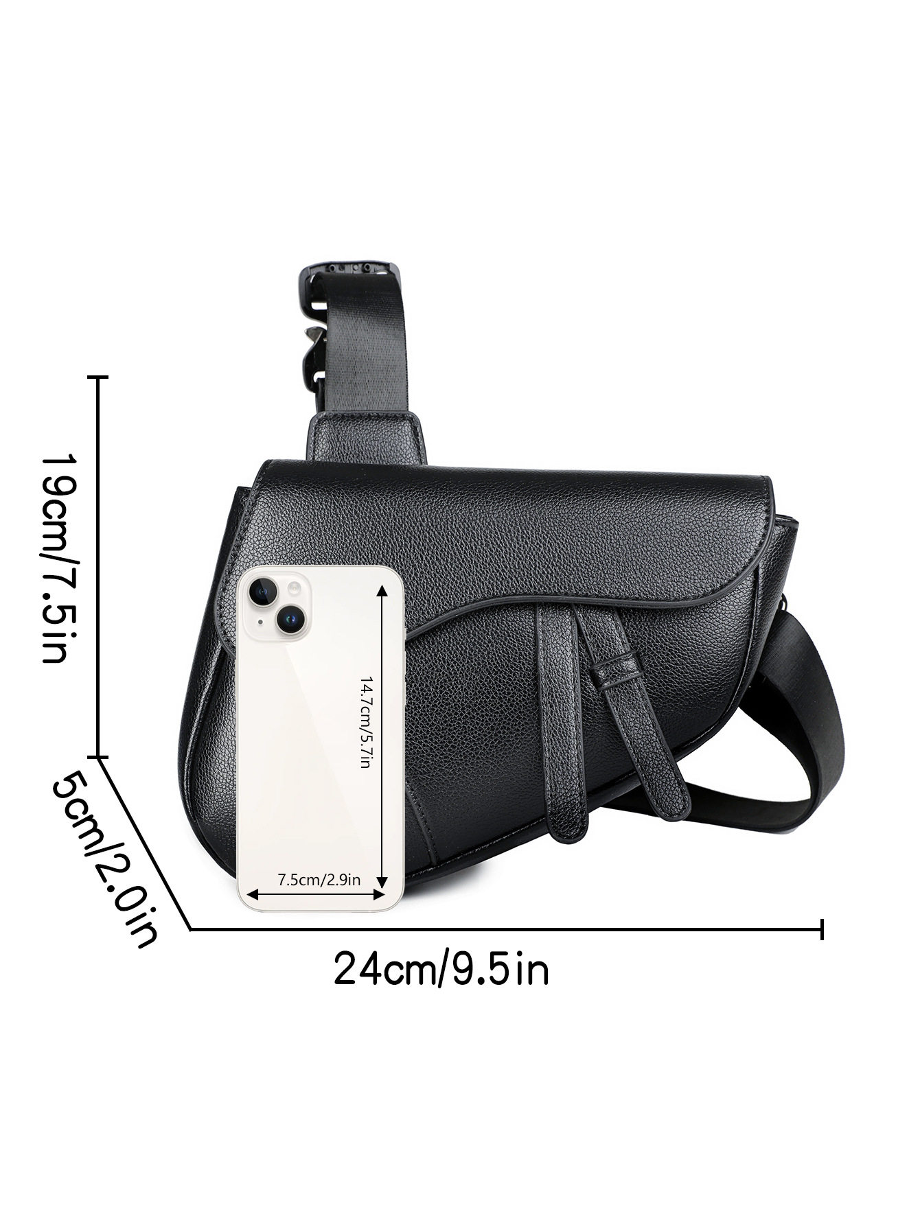Sh217 Shoulder Bag Saddle Bag Zipper Diagonal Bag Men's Simple Texture Shoulder Bag Lightweight Men's Bag Pure Color
