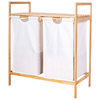 Bamboo Fabric Laundry Basket Bathroom Storage Rack Clothes Dirty Clothes Storage Basket Dirty Clothes Basket Household Classification Dirty Clothes Basket