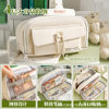 Button Pencil Case High-value Girls Large Capacity Simple Ins Student Creative Canvas Stationery Bag Pencil Stationery Box