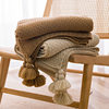 ins Style Internet Celebrity Same Style Handmade Blanket Casual Lunch Break Office Tassel Sofa Blanket Simple Bed Flag Bed End Blanket