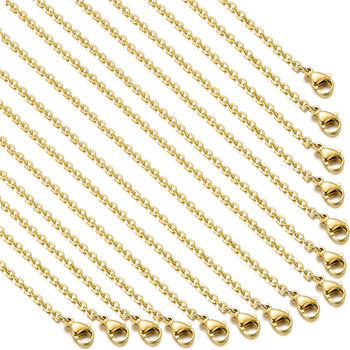 Cross-border explosions O-chain 45cm long necklace metal round cross chain universal chain in stock wholesale