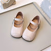 Genuine Leather Girls' Shoes 2025 Spring New Children's Shoes Baby Flats Retro Fashion Soft Sole Princess Leather