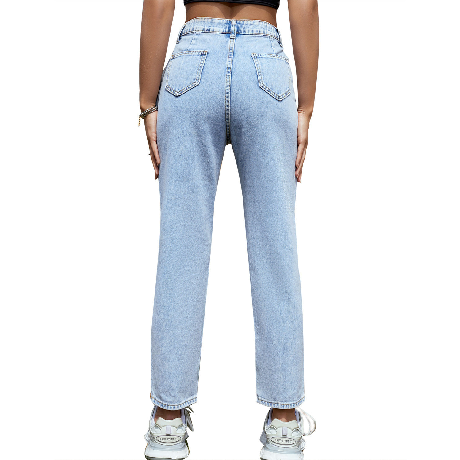 Womens Straight Leg Loose Fit Jeans Versatile Casual Style Perfect for Everyday Wear Ready to Ship
