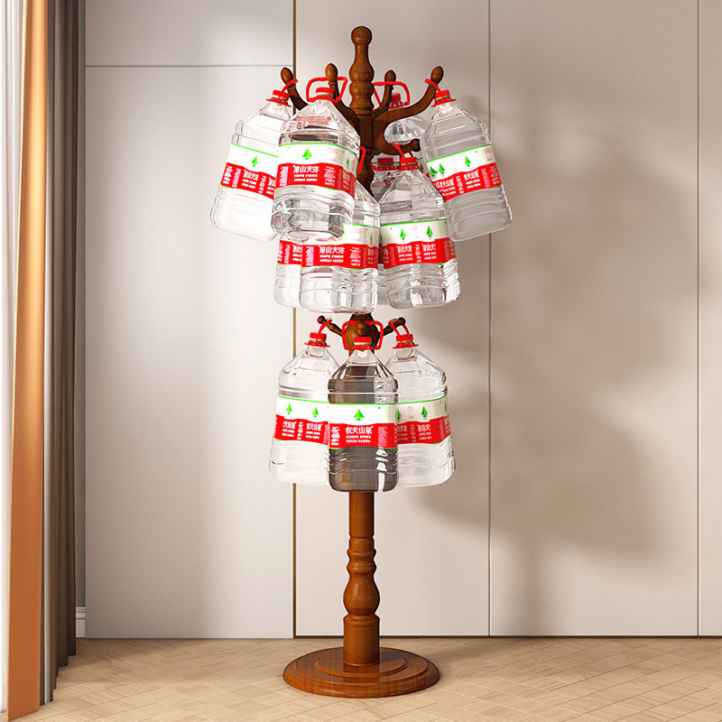 Clothing Rack Manufacturer, New Chinese Style, Space-Saving, Bedroom Floor-Standing, Light Luxury, Simple Solid Wood Clothes Hanger, Available for Wholesale