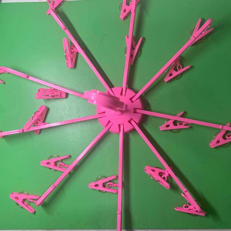 Umbrella-shaped hanger multi-head hanger drying rack retractable storage hanger multiple clips umbrella-shaped drying rack pattern
