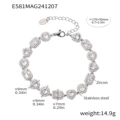 E581-steel color love box zircon bracelet