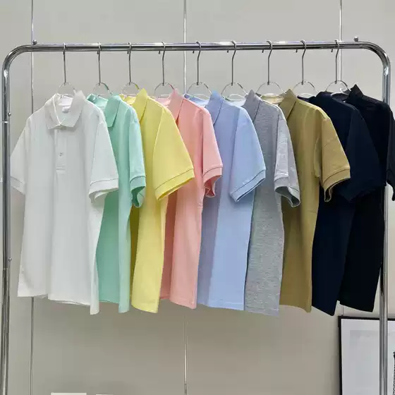 One-Piece Drop-Shipping Fg Unisex Simple Business Casual Short-Sleeve Polo Shirt with a Collar, 2025 Summer Classic Fashion Crocodile