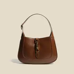 Commuting versatile women's crossbody bag, leather handbag, shoulder bag, niche style, French stick, light luxury, high-end feeling, underarm bag