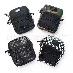 Wanjia Black and White Checkerboard Crossbody Bag Men's and Women's Trendy Ins Shoulder Bag Sports Fanny Bag Backpack Retro Hip-Hop Street