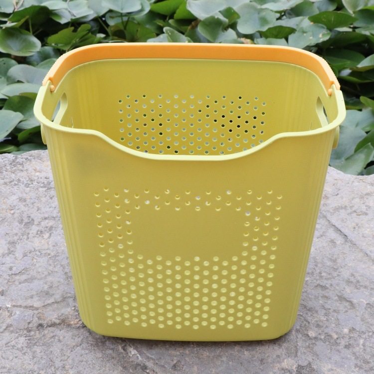Thickened Plastic Portable Hollow Storage Basket, Large Capacity Dirty Clothes Storage Basket, Dirty Clothes Hamper, Dirty Clothes Basket Storage Bin
