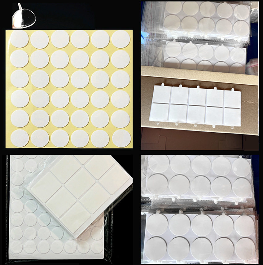 Factory Direct Supply Waterproof and High Temperature Resistant Thin Double-Sided Tape with Ears, High Viscosity Adhesive Tape and Pad Made According to Drawings