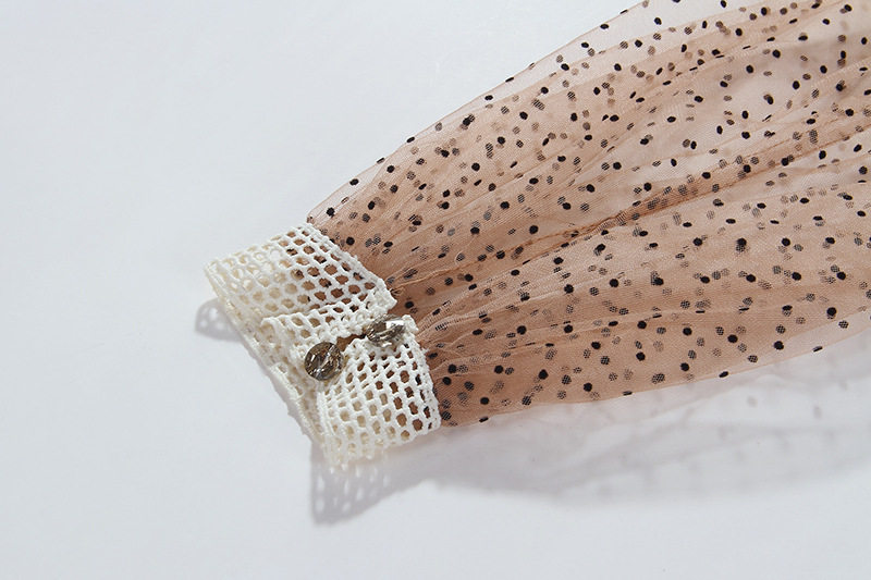 Đầm maxi nữ thắt eo ren hoa thêu 3D tay dài — Màu như ảnh chi tiết 11