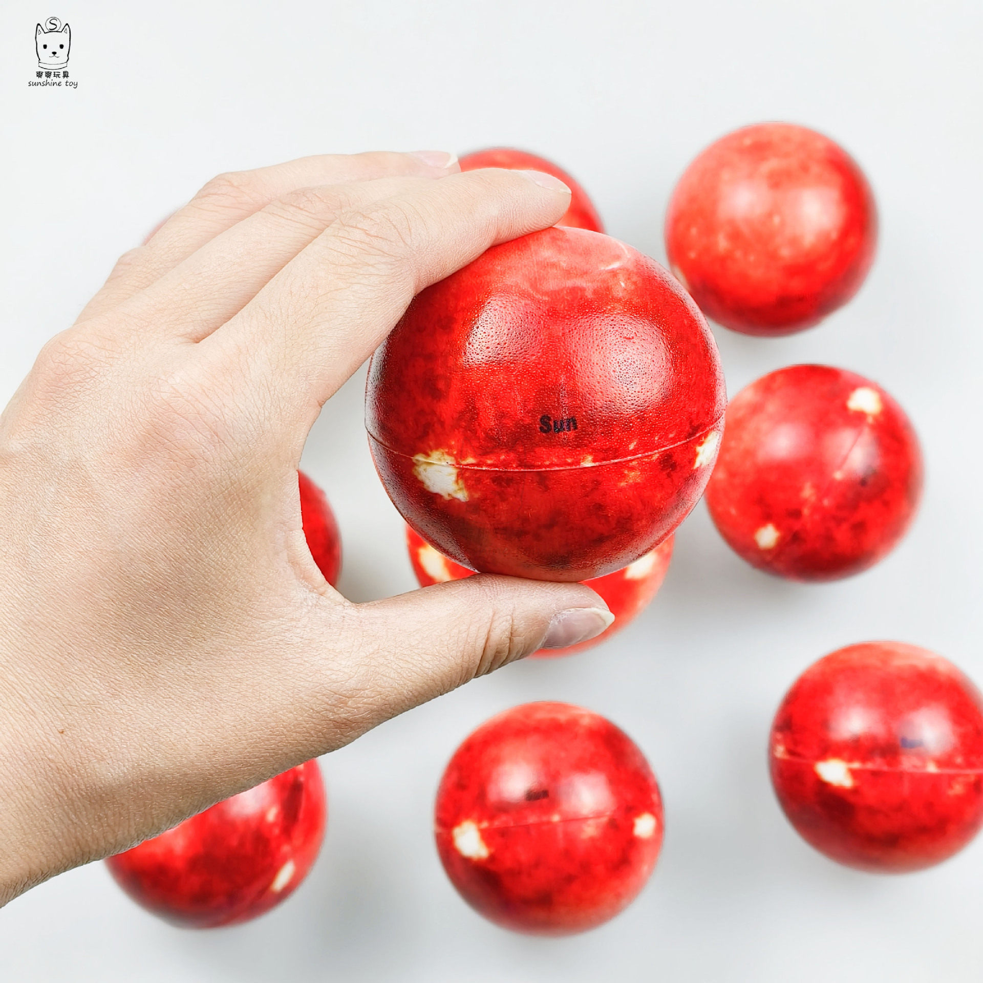 跨境63mm发泡八大行星pu球太阳系月球儿童科教玩具海绵星空压力球