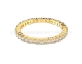 Single row diamond gold ring no. 6