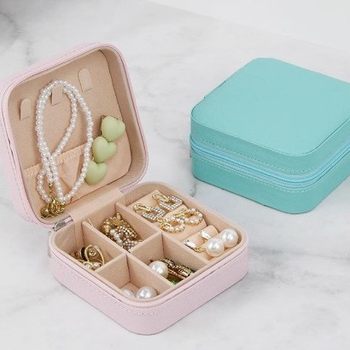 Jewelry Storage Box Earrings Necklace Jewelry Storage Box Ring Portable Travel Storage Jewelry Box