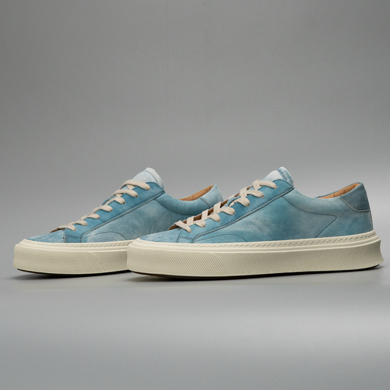 Giày sneaker nam da lộn phong cách thể thao — Xanh lam