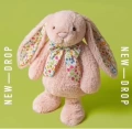 Floral bow tie bunny - pink - 31cm