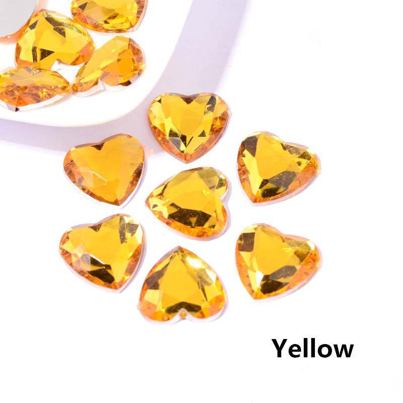 高亮钻6mm-20mm 心形 diy饰品配件手机贴钻 亚克力平底 桃心钻